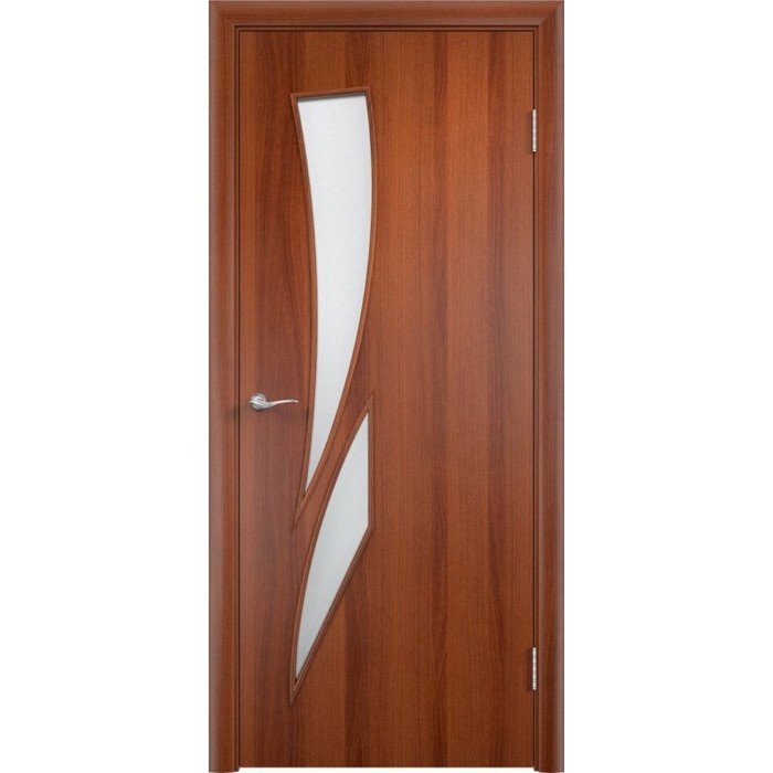 Дверное полотно ламинированное ДО 22 Итальянский орех 2000x800 стекло песок