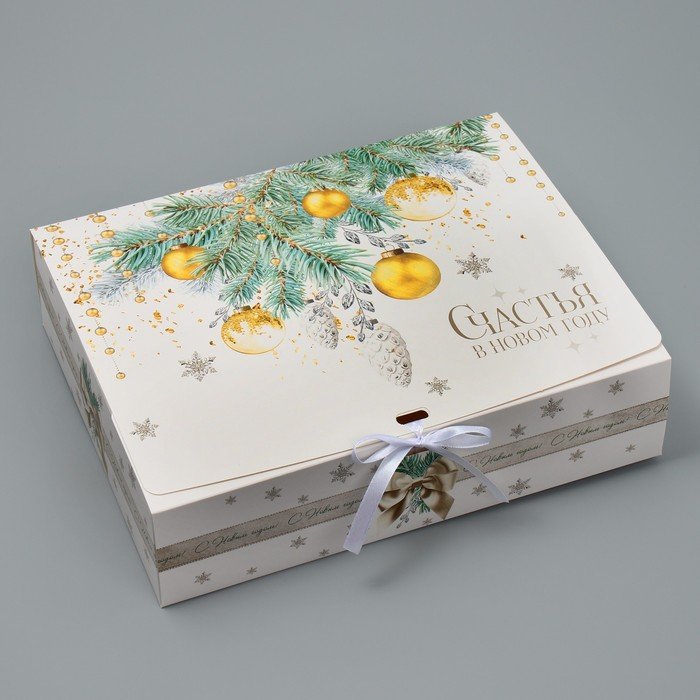 Коробка подарочная «Белая сказка », 31 х 24.5 х 8 см