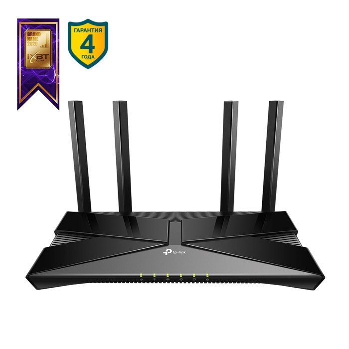 Wi-Fi роутер TP-Link Archer AX53, 2402 Мбит/с, 4 порта 1000 Мбит/с, чёрный