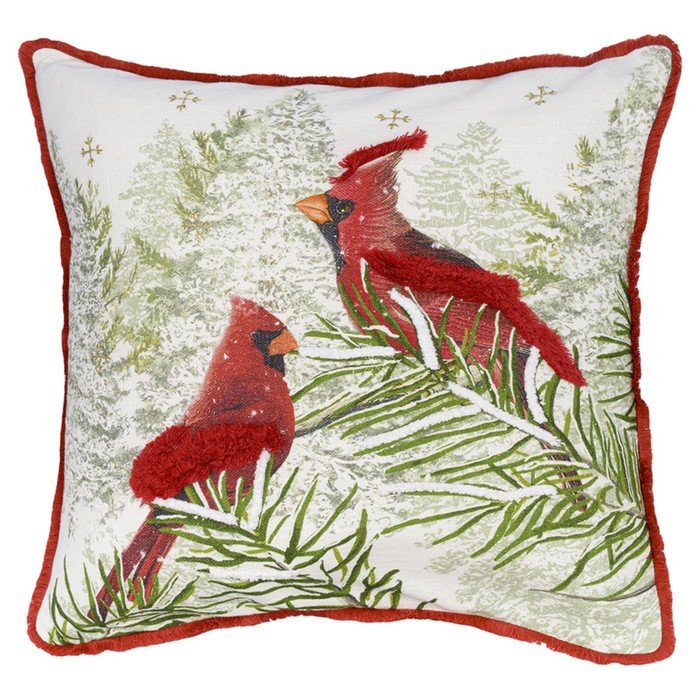 Подушка декоративная с рисунком northern cardinal из коллекции new year essential, 45х45 см   102618