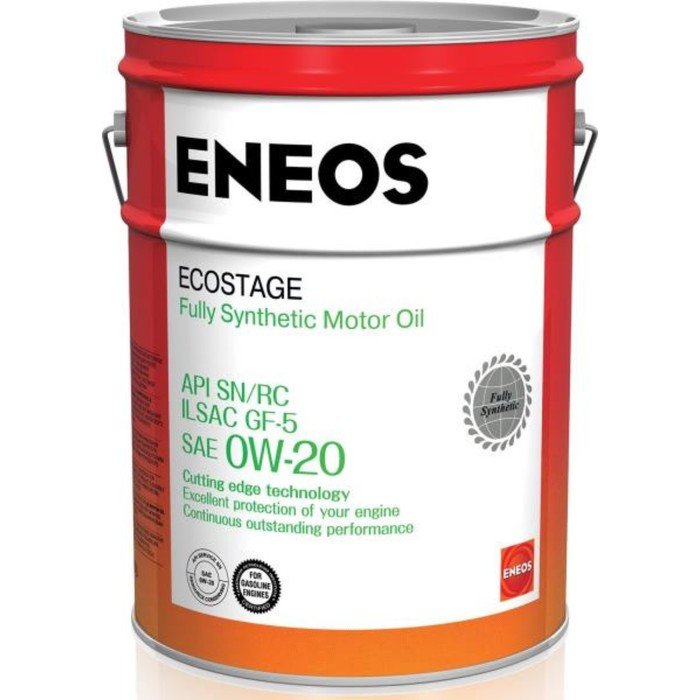 Масло моторное ENEOS Ecostage 0W-20, синтетическое, 20 л