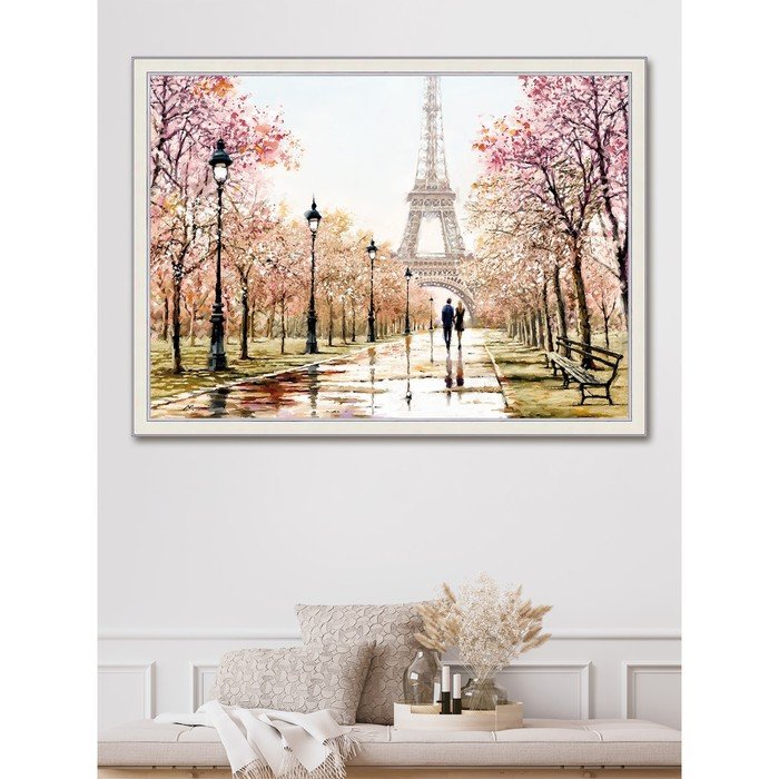 Репродукция картины «Весенний Париж», 50х70, рама (45-A355)