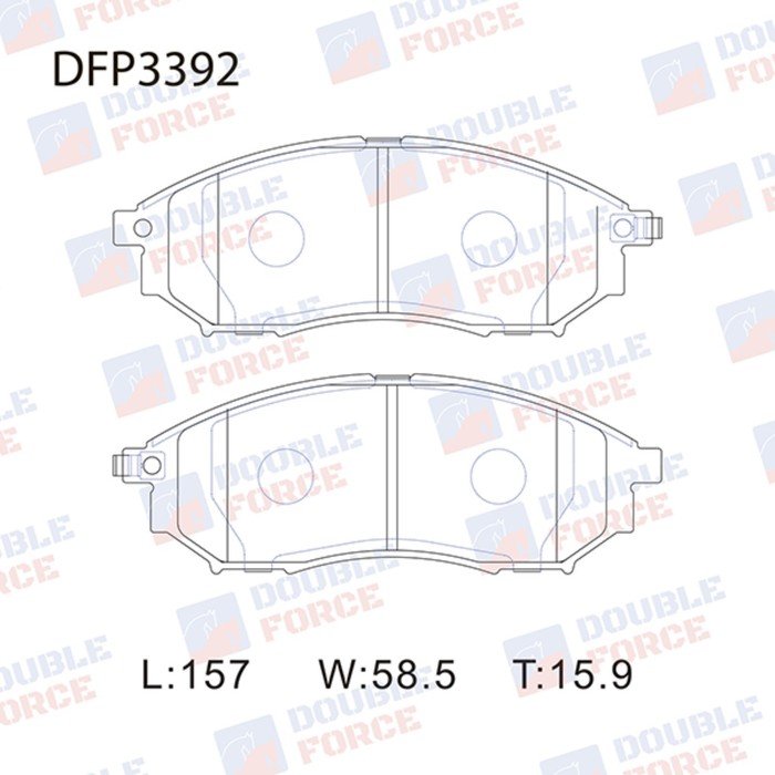 Колодки тормозные дисковые Double Force DFP3392