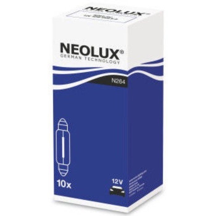 Лампа автомобильная NEOLUX, T10.5, 12 В, 10 Вт, (SV8,5-41/11), N264