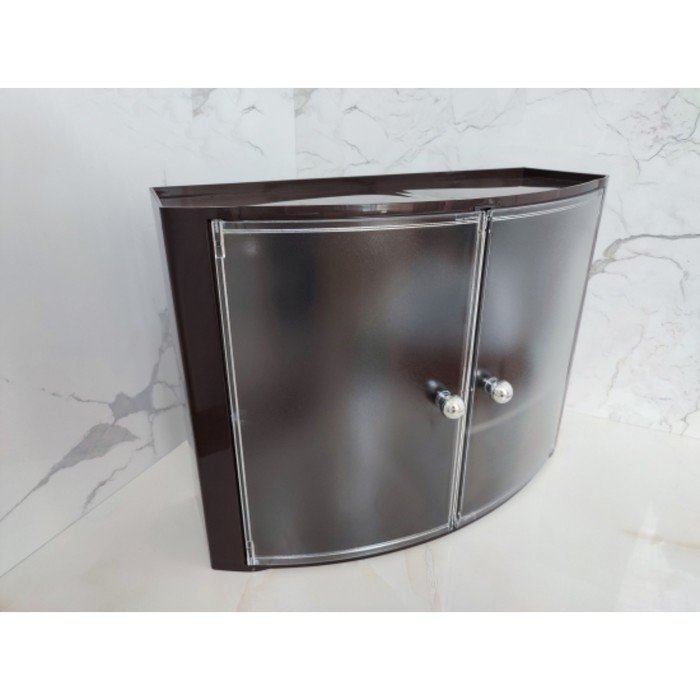 Шкафчик для ванной, 32х43х17 см, цвет прозрачный-коричневый