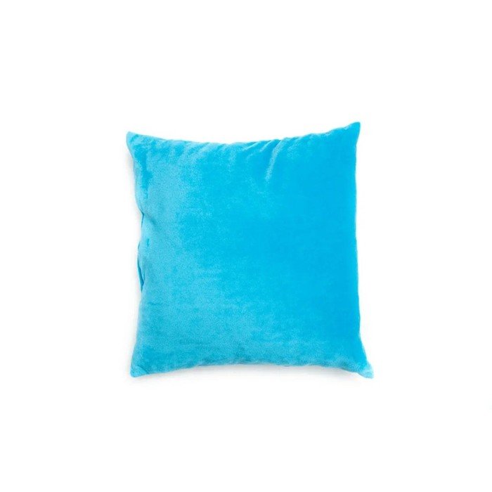 Фирменная подушка, 40х40 см, цвет голубой