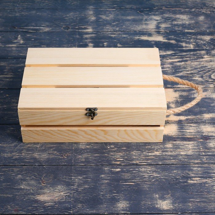 Подарочный ящик деревянный с крышкой, замком 30х20х10см от 100 шт
