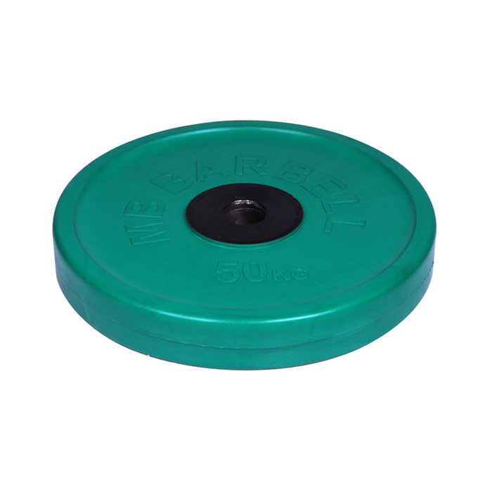 Диск олимпийский d=51 мм цветной 50 кг, цвет зелёный