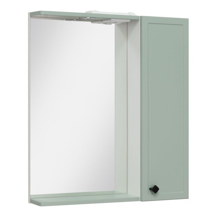 Зеркало-шкаф для ванной комнаты "Римини 65" мята, правый, 16,2 х 66,5 х 76,5 см