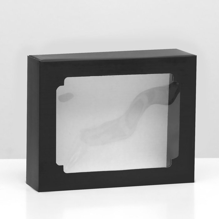 Коробка самосборная, крышка-дно, с окном, «Малевич» 18 х 15 х 5 см