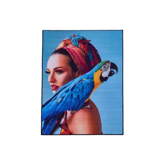 Ковёр «Розетта Дижитал», размер 110х170 см., принт девушка с попугаем