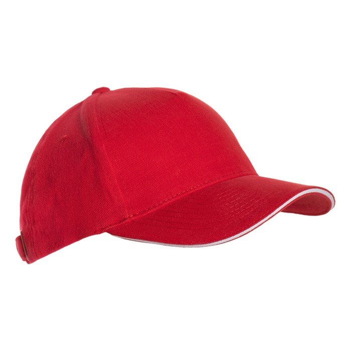 Бейсболка унисекс, размер 56-58, цвет красный