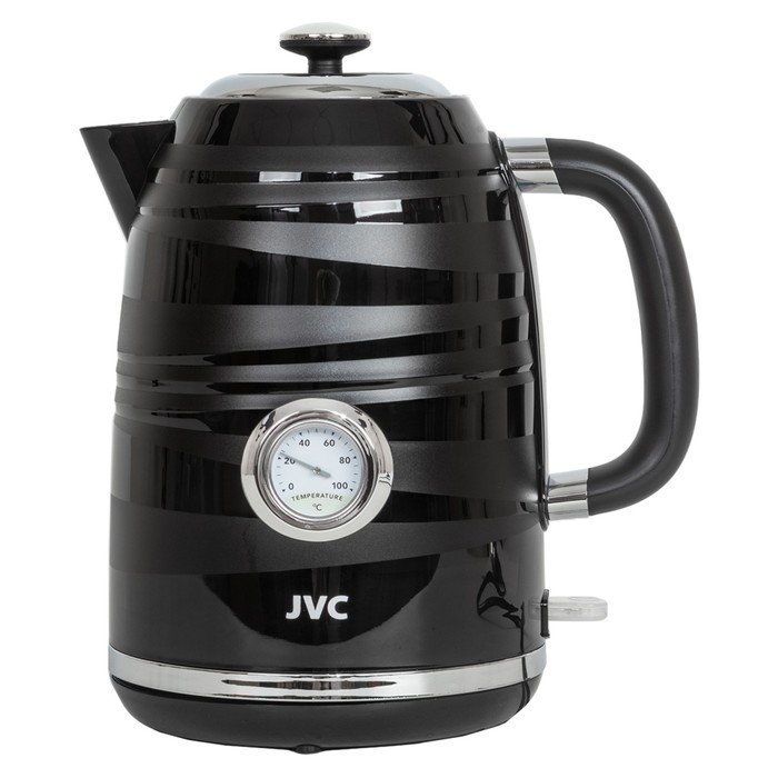 Чайник электрический jvc JK-KE1745, пластиковый, 2200 Вт, 1.7 л, чёрный