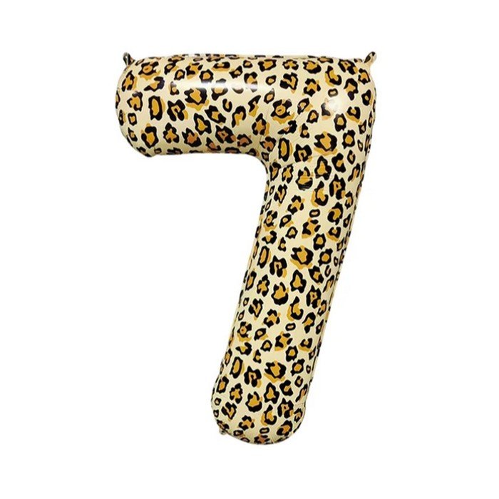 Шар фольгированный 32" Цифра 7, цвет леопард