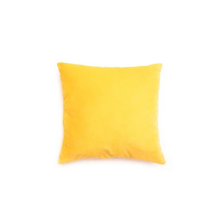 Фирменная подушка, 40х40 см, цвет жёлтый