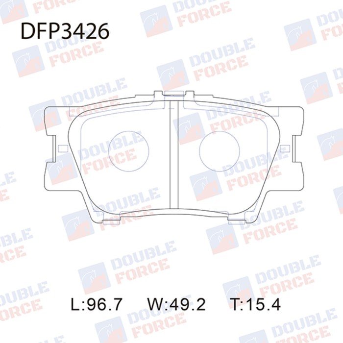Колодки тормозные дисковые Double Force DFP3426
