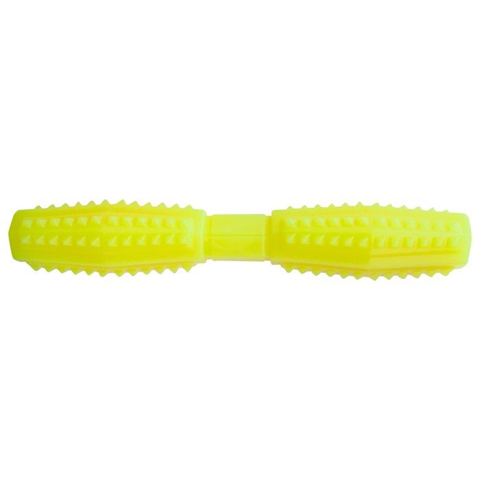 Игрушка "Палка литая с шипами" Зооник, 28 см, пластикат, желтая