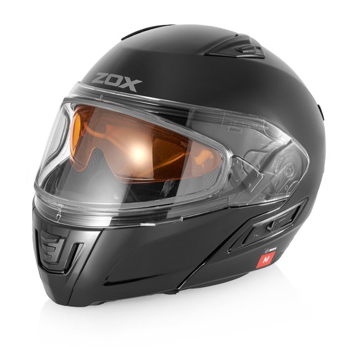Шлем снегоходный ZOX Condor, двойное стекло, глянец, размер S, чёрный