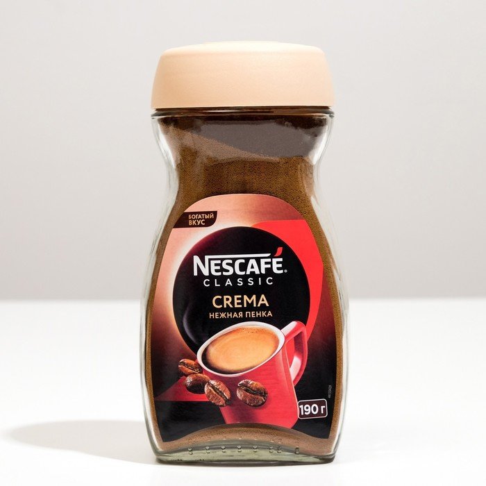 Кофе растворимый Nescafe Classic Крема ст/б, 190 г