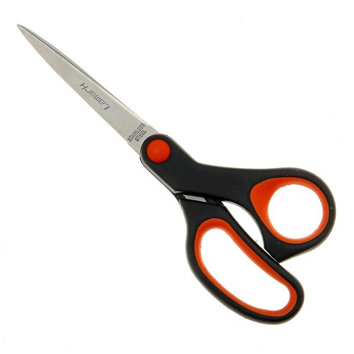 Ножницы Lamark 17.1 см, эргономичные пластиковые ручки с мягкими вставками