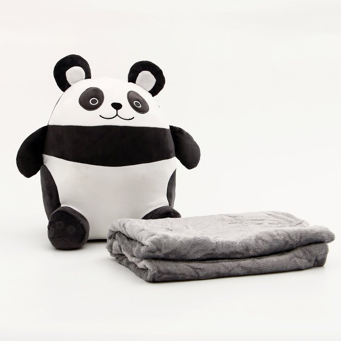 Мягкая игрушка «Панда» с пледом, 35 см