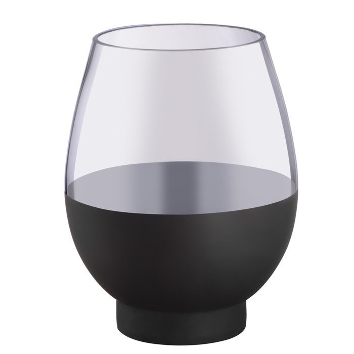 Декоративная ваза из стекла с напылением, 192×192×250 мм, цвет серо-чёрный