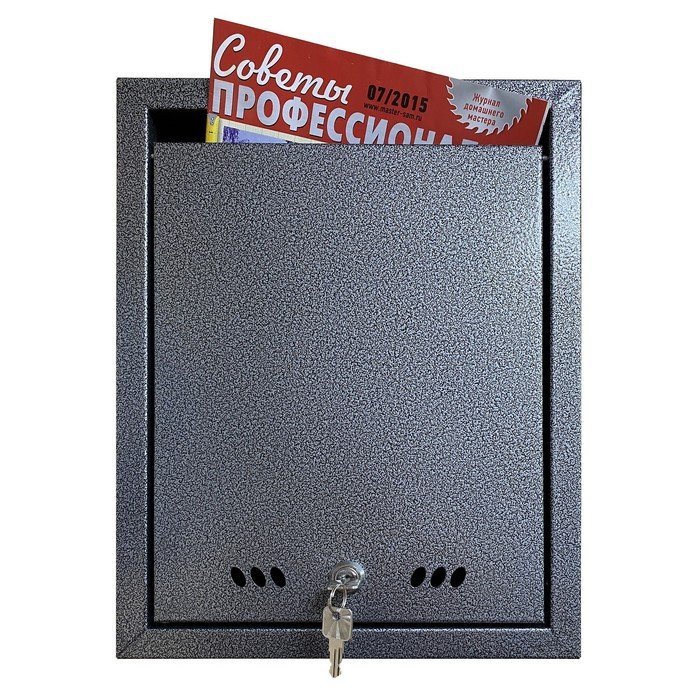 Ящик почтовый с замком, вертикальный, «Тюльпан», серый