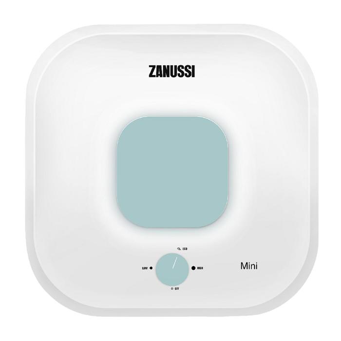 Водонагреватель Zanussi ZWH/S 15 Mini O, накопительный, 2.5 кВт, 15 л, бело-зеленый