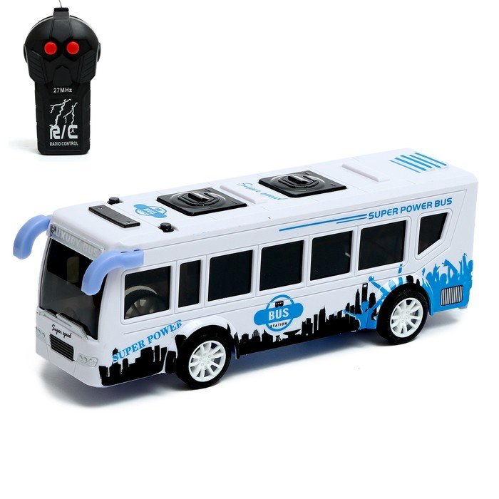 Автобус радиоуправляемый «Городской», 1:40, работает от батареек, цвет белый