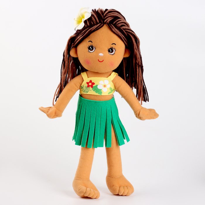 Мягкая игрушка "Кукла" в гавайском костюме, 35 см