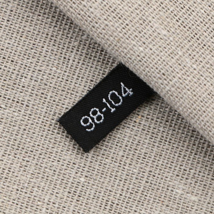 Нашивка текстильная «98-104», 5 х 1.1 см, цвет чёрный