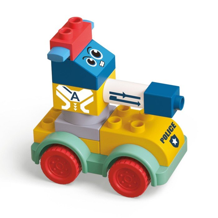 Конструктор детский Funky Toys «Маленький танк», с крупными блоками, 15 деталей
