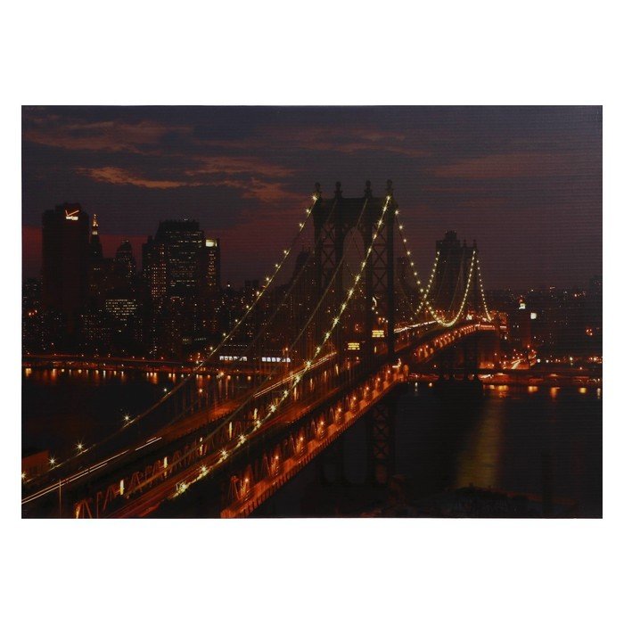 Картина "Ночной мост" 50*70 см