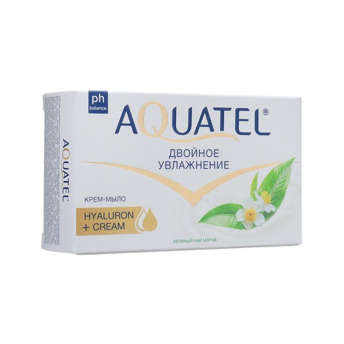 Крем-мыло твердое Aquatel "Зеленый чай матча", 90 г