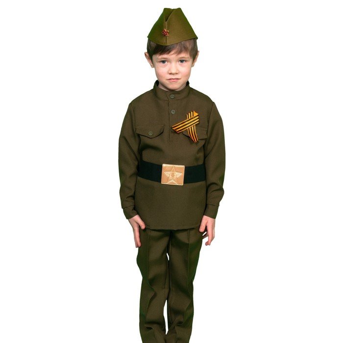 Карнавальный костюм "Солдатик в брюках", рост 110-116 см