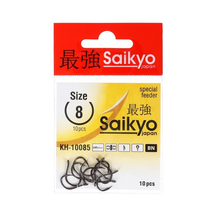 Крючки Saikyo KH-10085 Special Feeder BN № 8, 10 шт
