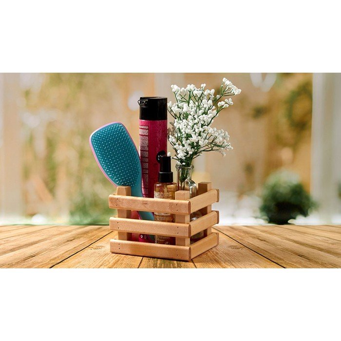 Ящик деревянный для хранения Polini Home Basket, цвет лакированный, 16х14х12 см