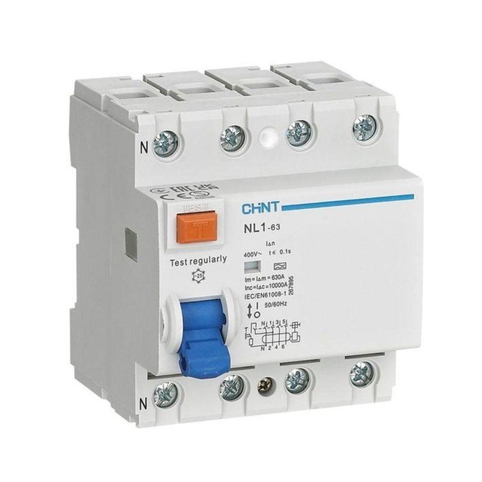 Выключатель дифференциального тока CHINT 200223 4п, 25А, 30мА, тип AC