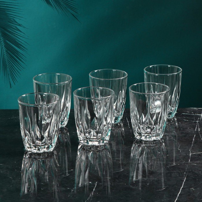 Набор стеклянных стаканов «Паниз», 6 шт, 300 мл, Иран