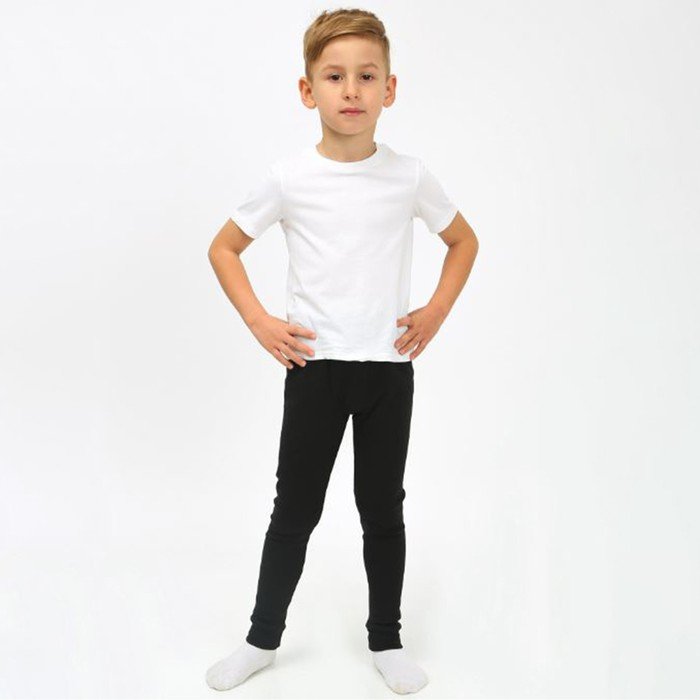 Кальсоны для мальчика «Платон», термо, цвет чёрный, рост 110 см