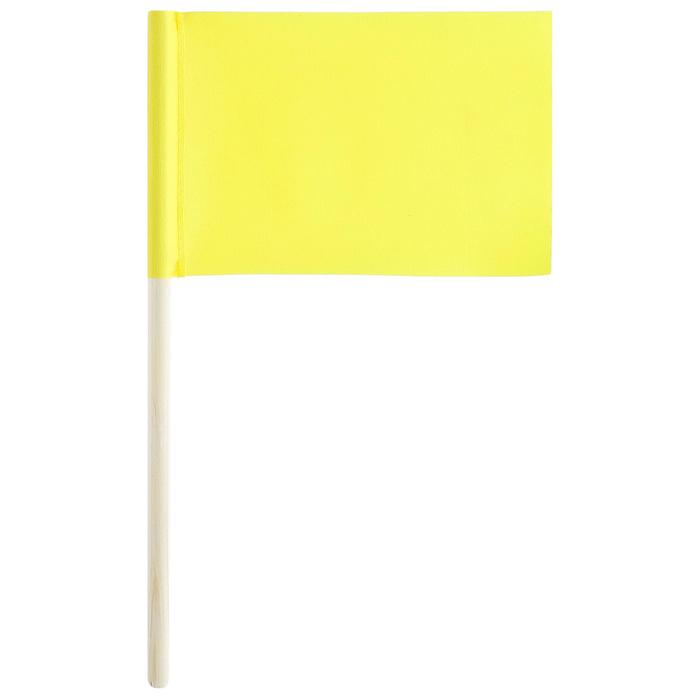 Флажок, длина 25 см, 10x15 см, цвет жёлтый