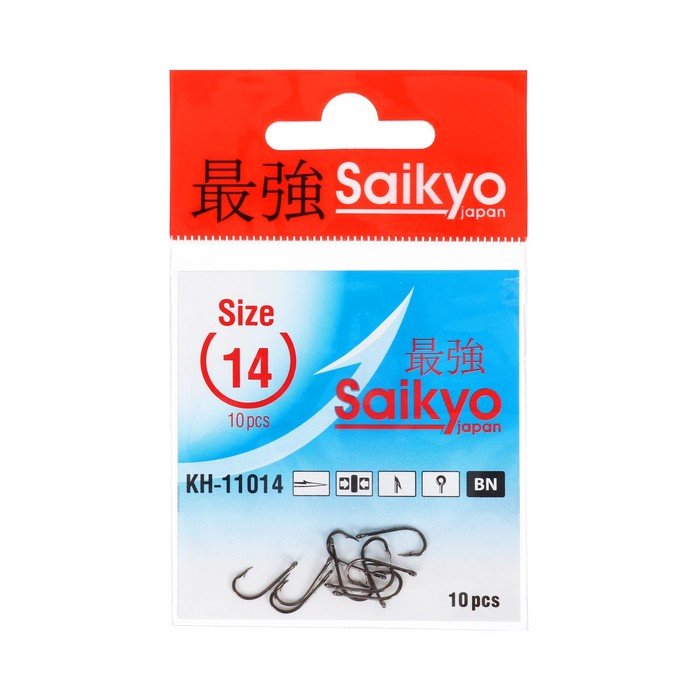 Крючки Saikyo KH-11014 Bait Holder BN №14, 10 шт