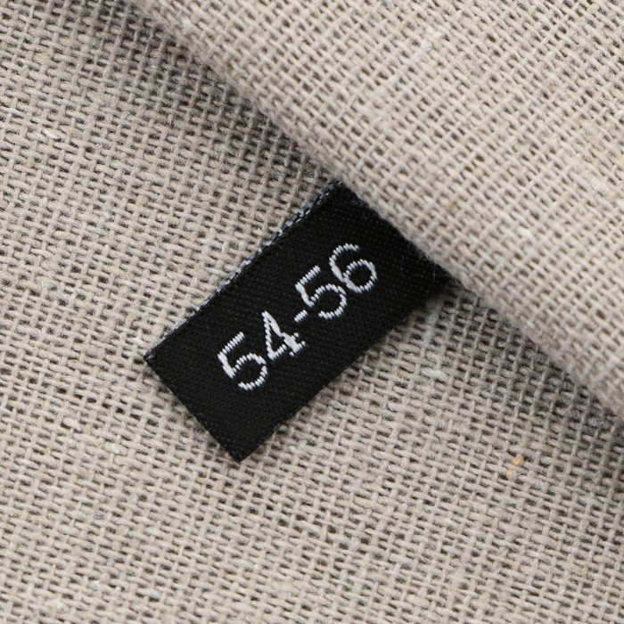 Нашивка текстильная «54-56», 5 х 1.1 см, цвет чёрный