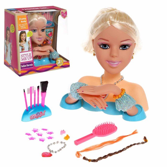 Кукла-манекен для создания причёсок «Барбара», с аксессуарами