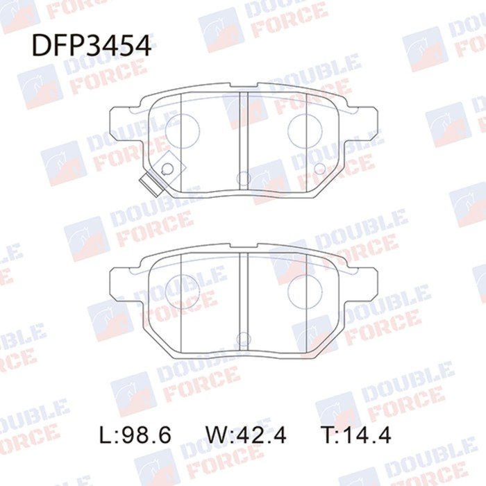 Колодки тормозные дисковые Double Force DFP3454