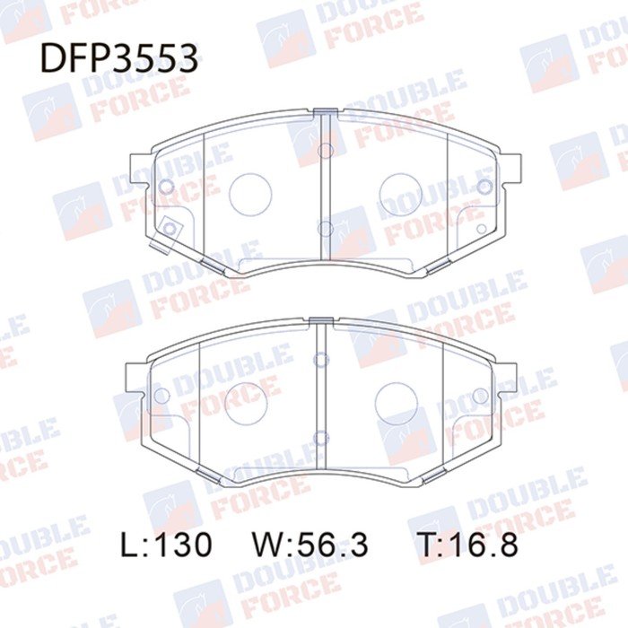Колодки тормозные дисковые Double Force DFP3553