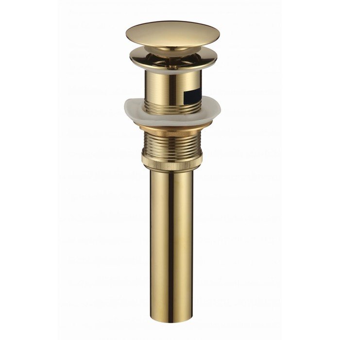 Донный клапан SAVOL S-XS001B, 1 1/4", для раковины, с переливом, латунь, золото