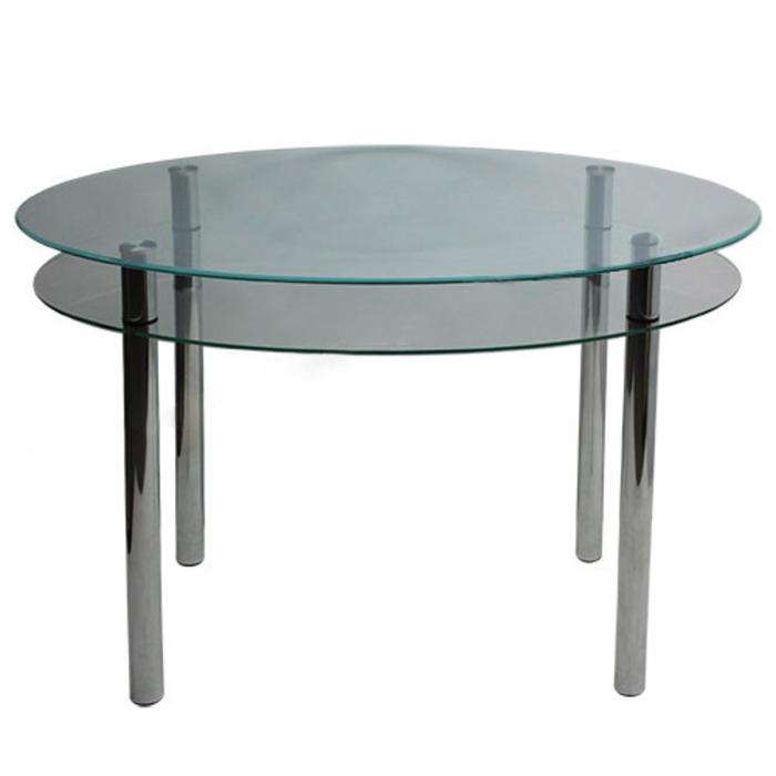 Обеденный стол «Жанна1» прозрачный, 1200 × 750 × 740 мм, стекло, триплекс 5+5