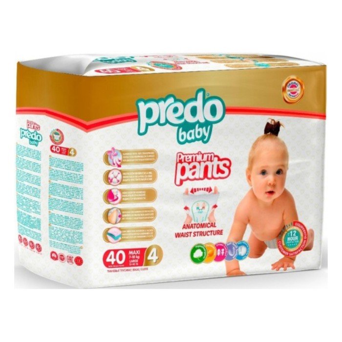Подгузники-трусики Predo Baby Premium Pants, размер 4, 7-18 кг, 40 шт