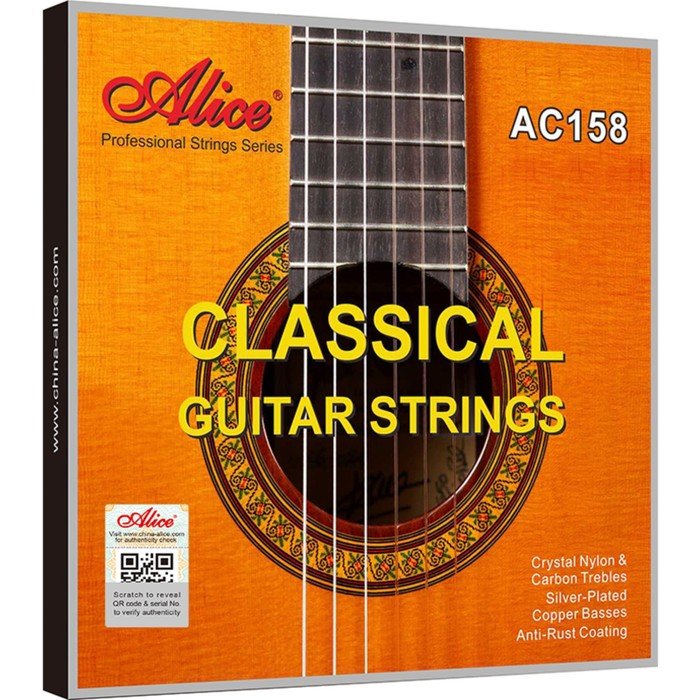 Комплект струн для классической гитары посеребренные, AC158-N среднее натяжение